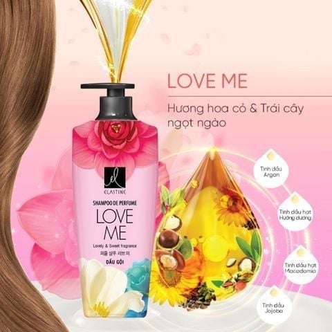 Bộ Quà Tặng Dầu Gội Elastine Hương Nước Hoa Love me 600ml