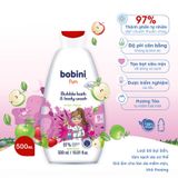f188 vip Gel Tắm Trẻ Em Tạo Bọt Bobini Fun Mềm Mịn Cho Bé Từ 1 Tuổi Hương Táo 500ml Và Hương Dâu Tây 500ml