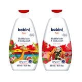 f188 vip Gel Tắm Trẻ Em Tạo Bọt Bobini Fun Mềm Mịn Cho Bé Từ 1 Tuổi Hương Dâu Tây 500ml Và Hương Mâm Xôi 500ml