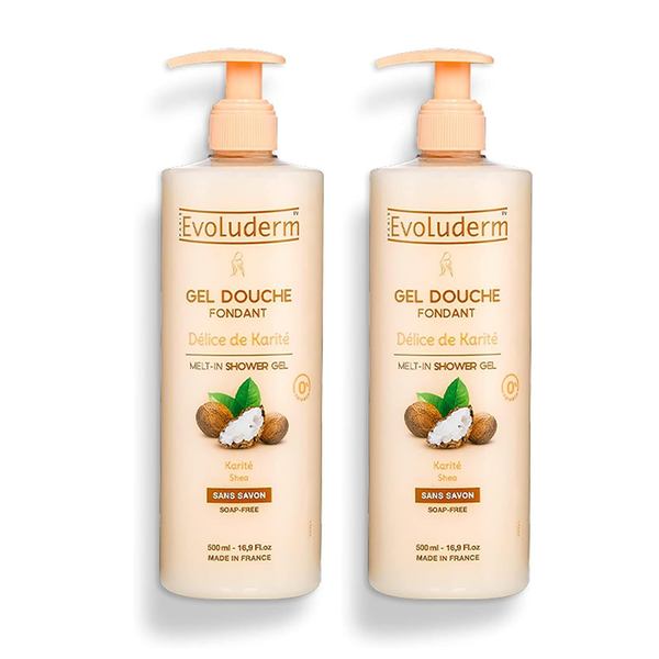 Combo 2 Sữa Tắm Giúp Dưỡng Ẩm Chuyên Sâu Và Làm Mềm Mượt Da Evoluderm Gel Douche Fondant 500mlx2