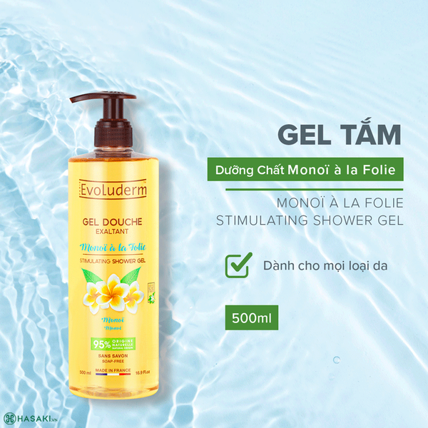 Combo 2 Sữa Tắm Giúp Dưỡng Ẩm Chuyên Sâu Và Làm Mềm Mượt Da Evoluderm Gel Douche Fondant 500mlx2