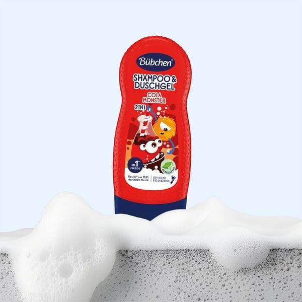 (HSD: 9/2026) Combo 2 Sữa Tắm Gội Thuần Chay Dành Cho Bé hương Cola The Bubchen Cola Monster 230mlx2 Màu đỏ
