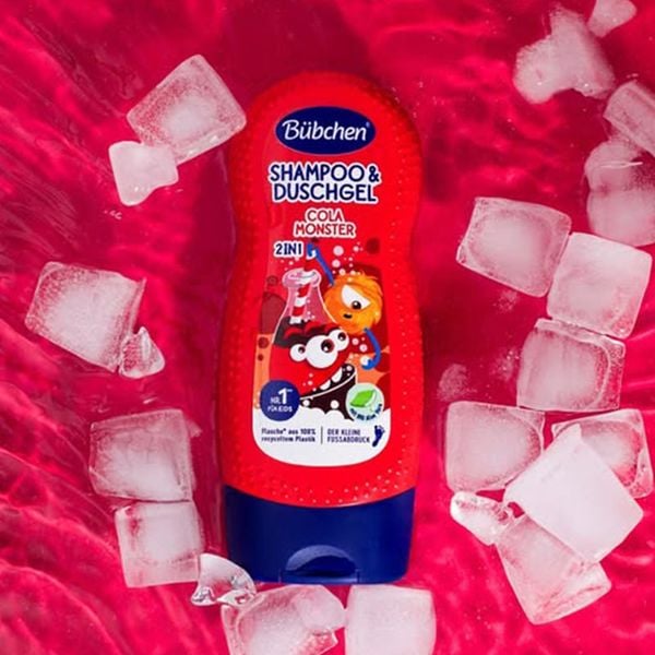 (HSD: 9/2026) Combo 2 Sữa Tắm Gội Thuần Chay Dành Cho Bé hương Cola The Bubchen Cola Monster 230mlx2 Màu đỏ