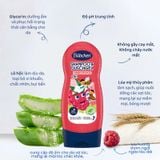 (HSD: 9/2026) Sữa Tắm Gội Cho Bé Thuần Chay Hương Mâm Xôi Dưỡng Ẩm Và Chống Nắng Cho Da Bubchen Himbeerspass 230ml