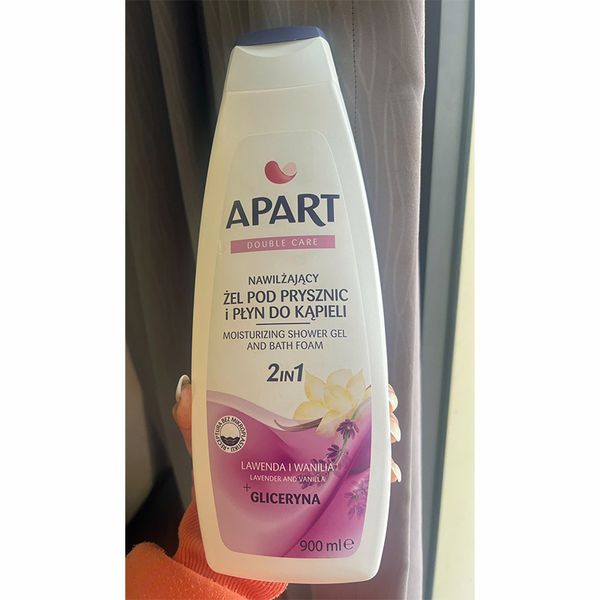 Sữa Tắm 2 Trong 1 Apart Double Care Moisturizing Bath Foam & Shower Gel Hương Hoa Oải Hương và Vani 900ml