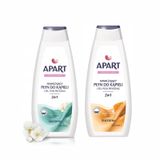 Combo Sữa Tắm 2 Trong 1 Apart Double Care Moisturizing Bath Foam and Shower Gel Hương Hoa Trắng 900ml Và Sữa Tắm Hương Sữa và Mật Ong 900ml