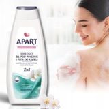 Combo 2 Sữa Tắm 2 Trong 1 Apart Double Care Moisturizing Bath Foam and Shower Gel Hương Hoa Trắng 900mlx2