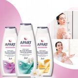 Combo Sữa Tắm 2 Trong 1 Apart Double Care Moisturizing Bath Foam and Shower Gel Hương Hoa Trắng 900ml Và Sữa Tắm Hương Sữa và Mật Ong 900ml