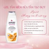 Combo Sữa Tắm 2 Trong 1 Apart Double Care Moisturizing Bath Foam & Shower Hương Hoa Oải Hương, Vani Và Sữa tắm Apart Hương Sữa  & Mật Ong 900mlx2