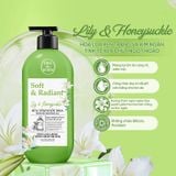 Sữa Tắm Nước Hoa On The Body Dòng Soft & Radiant Hương Lily & Honeysuckle( Xanh lá) 500ml