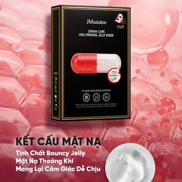 Combo 10 Mặt Nạ JM Solution Derma Care Vita Collagen Jelly Mask 30mlx10 Và Combo 10 Mặt Nạ JM Solution Derma Care Vita Jelly Mask - Moisture 30mlx10