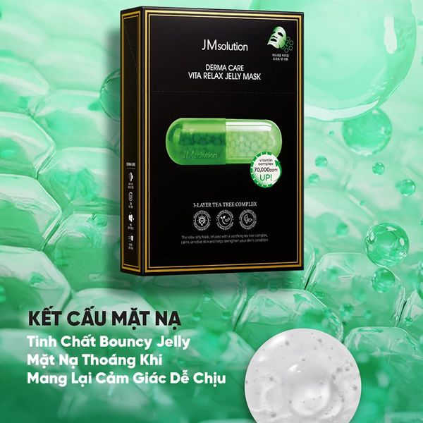 Combo 10 Mặt Nạ JM Solution Derma Care  Vita Jelly Mask - Relax 30mlx10 Và Combo 10 Mặt Nạ JM Solution Derma Care Vita Jelly Mask - Moisture 30mlx10