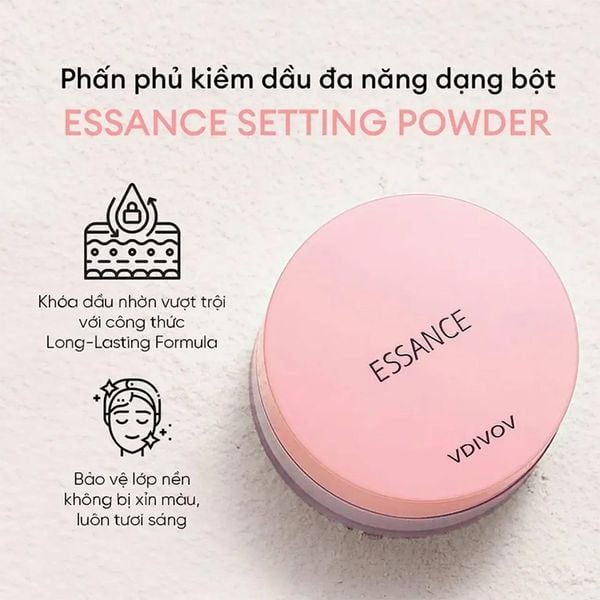 Phấn Phủ Kiềm Dầu Dạng Bột Đa Năng Essance Setting Powder 7g