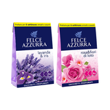 Combo Hộp 3 Túi Thơm Treo Tủ, Ô Tô, Phòng Kín Hương Nước Hoa Cao Cấp Ý Felce Azzurra Hương Hoa Oải Hương 12gx3 Và Hộp 3 Túi Thơm  Felce Azzurra Hương Hoa Hồng 12gx3
