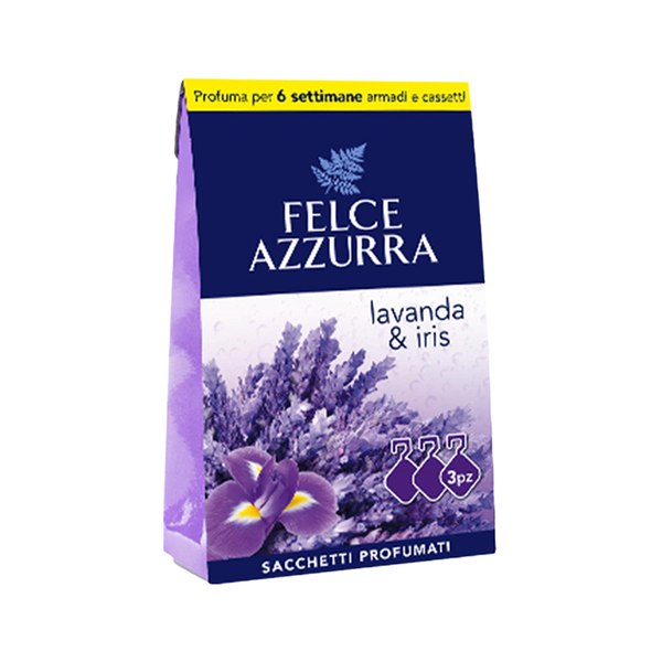 Hộp 3 Túi Thơm Treo Tủ, Ô Tô, Phòng Kín Hương Nước Hoa Cao Cấp Ý Felce Azzurra Hương Hoa Oải Hương 12gx3