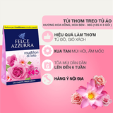Combo Hộp 3 Túi Thơm Treo Tủ, Ô Tô, Phòng Kín Hương Nước Hoa Cao Cấp Ý Felce Azzurra Hương Hoa Oải Hương 12gx3 Và Hộp 3 Túi Thơm  Felce Azzurra Hương Hoa Hồng 12gx3