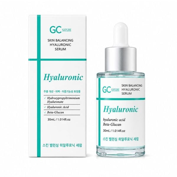 Combo Tinh Chất GC Nature Dưỡng Da Cân Bằng – Dưỡng Sáng – Cấp Ẩm GC Vitamin-C Serum 30ml Và Tinh Chất GC Hyaluronic Serum 30ml