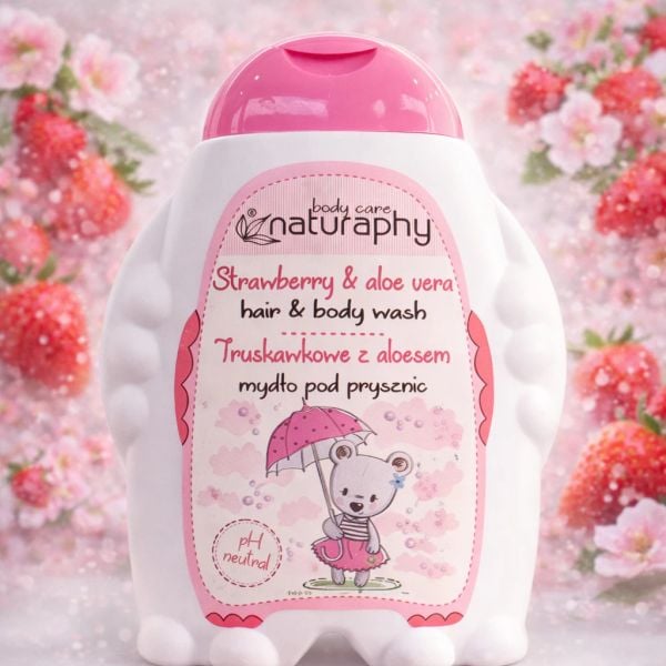 Sữa Tắm Gội Trẻ Em Ba Lan Naturaphy Hương Dâu Tây Và Nha Đam 300ml