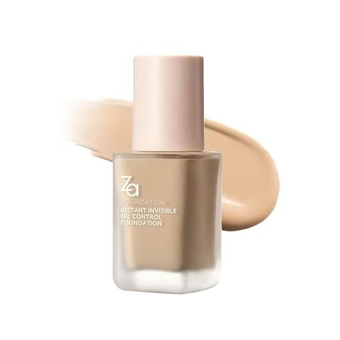 Kem Nền Hỗ Trợ Kiểm Soát Dầu Chống Thấm Nước ZA Insant Invisivle Oil Control 25ml OC10 Tông da tự nhiên