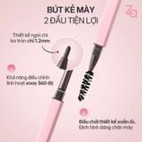 Combo Chì Kẻ Lông Mày Hai Đầu Lâu Trôi Za Detail-Storking Precision 0.17Gr Màu Nâu xám nhạt Và Chì Kẻ Lông Mày Màu Nâu Nhạt 0.17G