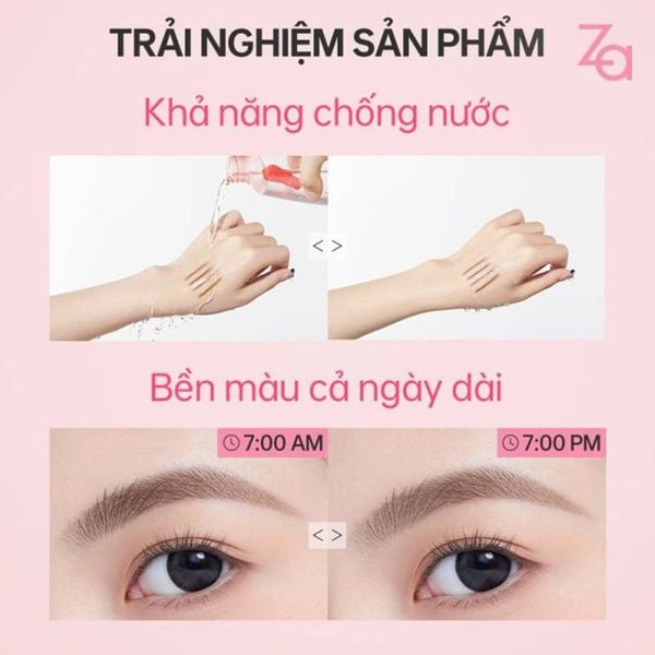 Combo 2 Chì Kẻ Lông Mày Hai Đầu Lâu Trôi Za Detail-Storking Precision 0.17Grx2 Màu Nâu xám nhạt