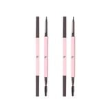 Combo 2 Chì Kẻ Lông Mày Hai Đầu Lâu Trôi Za Detail-Storking Precision 0.17Grx2 Màu Nâu xám nhạt
