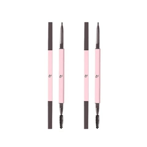 Combo 2 Chì Kẻ Lông Mày Hai Đầu Lâu Trôi Za Detail-Storking Precision 0.17Grx2 Màu Nâu xám nhạt
