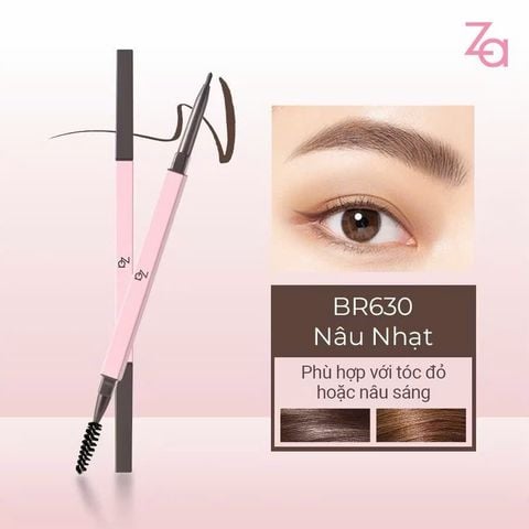 Combo 2 Chì Kẻ Lông Mày Hai Đầu Lâu Trôi Za Detail-Storking Precision 0.17Grx2 Màu Nâu nhạt