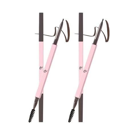 Combo 2 Chì Kẻ Lông Mày Hai Đầu Lâu Trôi Za Detail-Storking Precision 0.17Grx2 Màu Nâu nhạt