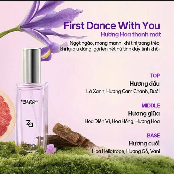 Combo Nước Hoa ZA First Collection Perfume Hương ZA First Kiss 20ml EDP - Hương Za First Meet 20ml EDP Và Hương Za First Dance With You 20ml