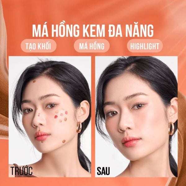 (HSD: 9/2027) Má Hồng Dạng Kem Maybelline New York Sunkisser Blush #08 Shades On