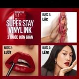 (HSD: 9/2027) Son Bóng Lâu Trôi Maybelline New York Superstay Vinyl Ink Màu 190 Sweet N' Sour (Đỏ Đất) 4.2ml