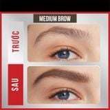 (HSD: 2/2027) Gel Chuốt Lông Mày Maybelline Tattoo Brow 3Day Gel Medium Brown 6ml (Nâu Tự Nhiên)