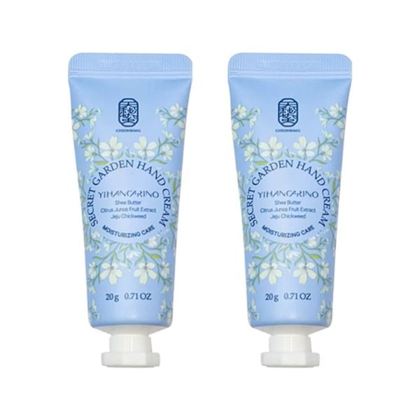 (HSD: 4/2027) Combo 2 Kem Dưỡng Da Tay Yihan Carino Secret Garden Hand Cream 20gx2 Tặng Kem Dưỡng Thể Trắng Da Chống Nắng WHISIS Premium Collagen Whitening Body Lotion 200ml