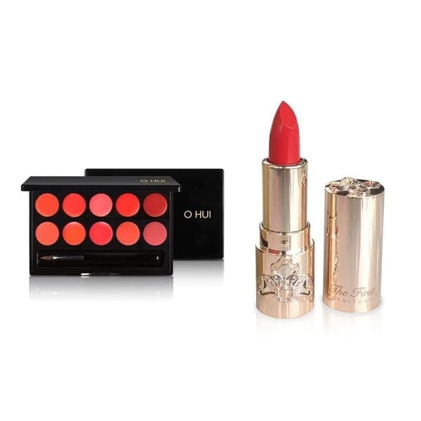 (HSD: 9/2026) Combo Bảng Son 10 Màu Ohui Rouge Real Palette 10g Và Son Lì Dưỡng Ẩm Mini Cao Cấp Ohui The First Geniture Lipstick Minisize Màu Red 1.3g (DEAL BOM TẤN 999K)
