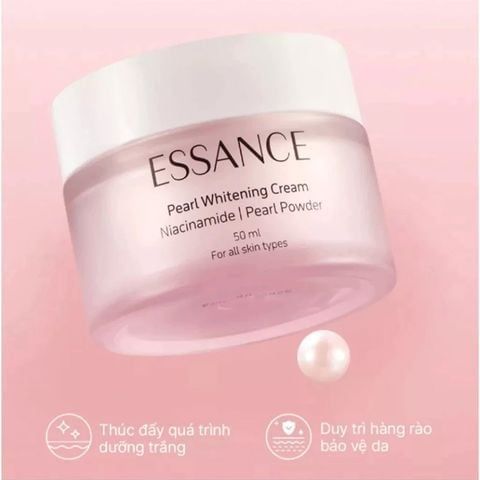 Combo Kem Dưỡng Trắng Essance Pearl Whitening Cream 50ml Và Nước Dưỡng Da Essance Pearl Whitening Toner Dịu Nhẹ Hỗ Trợ Làm Mềm Sáng Da 195ml