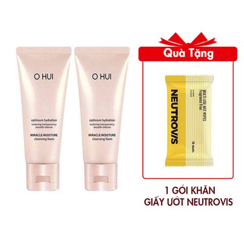 Combo 2 Sữa Rửa Mặt Dưỡng Ẩm Ohui Miracle Moisture Cleansing Foam 40mlx2