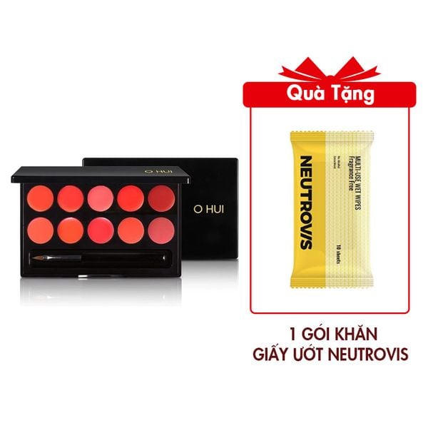 (HSD: 12/2026) Bảng Son 10 Màu Ohui Rouge Real Palette 10g - S