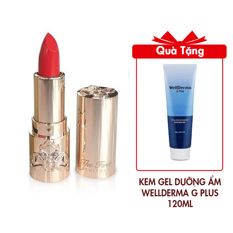 Son Lì Dưỡng Ẩm Mini Cao Cấp Ohui The First Geniture Lipstick Minisize Màu Red 1.3g Tặng Gel Dưỡng Ẩm Wellderma G Plus Mils Acis Ance Gel Cleanser 120ml