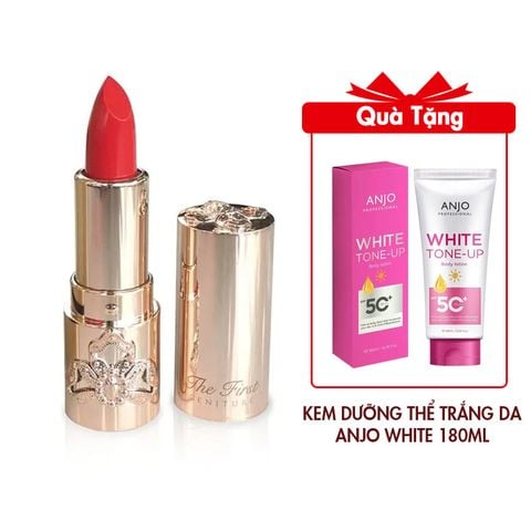 Son Lì Dưỡng Ẩm Mini Cao Cấp Ohui The First Geniture Lipstick Minisize Màu Red 1.3g Tặng Kem Dưỡng Thể Trắng Da Toàn Thân Nâng Tone Tức Thì Anjo 180Ml