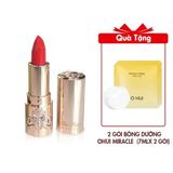 Son Lì Dưỡng Ẩm Mini Cao Cấp Ohui The First Geniture Lipstick Minisize Màu Red 1.3g Tặng  2 Gói Bông Dưỡng Ohui Miracle Toning Water Pad (7mlx 2 gói)