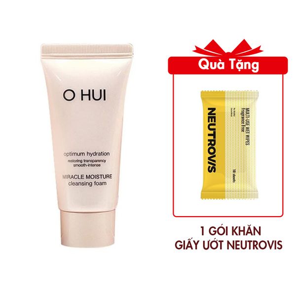 (HSD: 4/2026) Sữa Rửa Mặt Ohui Moisture Cleansing Foam 25ml (Hàng tách set)