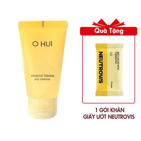 Sữa Rửa Mặt Ohui Miracle Toning Jelly Cleanser 40ml (Hàng tách set)