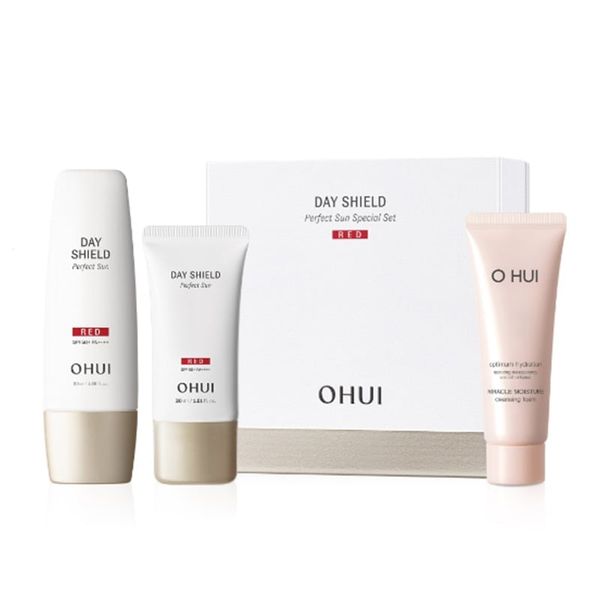 Full size Bộ Kem Chống Nắng Ohui Day Shield Perfect Sun Red Set 3pc (DEAL BOM TẤN 999K)