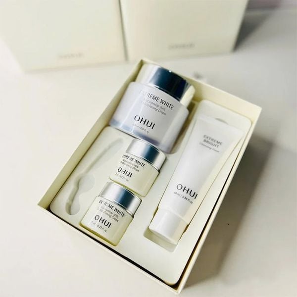 Full Size Bộ Kem Dưỡng Trắng Da Ohui Extreme White Niacinamide 10% TX Melatoning Special Set