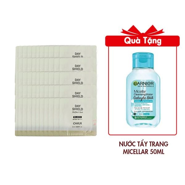 Combo 50 Kem Chống Nắng OHUI Day Shield Black Sunblock UV SPF50+/PA+++ 1mlx50