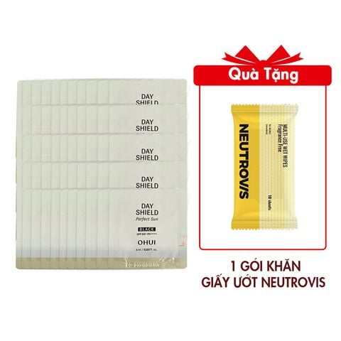 Combo 50 Kem Chống Nắng OHUI Day Shield Black Sunblock UV SPF50+/PA+++ 1mlx50
