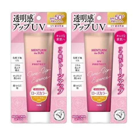 Combo 2 Tinh Chất Chống Nắng Nâng Tone Trắng Hồng Tự Nhiên Menturm Chống Nước Và Mồ Hôi, Bã Nhờn SPF50+ PA++++ (80gx2)