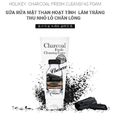 Combo 2 Sữa Rửa Mặt Than Hoạt Tính Holikey Sáng Da, Hỗ Trợ Se Khít Lỗ Chân Lông Charcoal Fresh Cleansing Foam 100mlx2