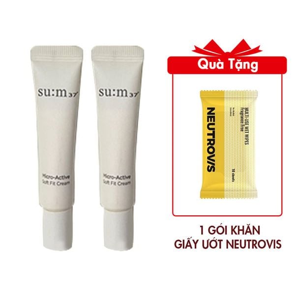 (HSD: 4/2026) Combo 2 Kem Dưỡng Su:m37 Micro-Active Soft Fit Cream 10mlx2 (Hàng tách set)